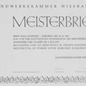 1972 Meisterbrief Willi Schwarz